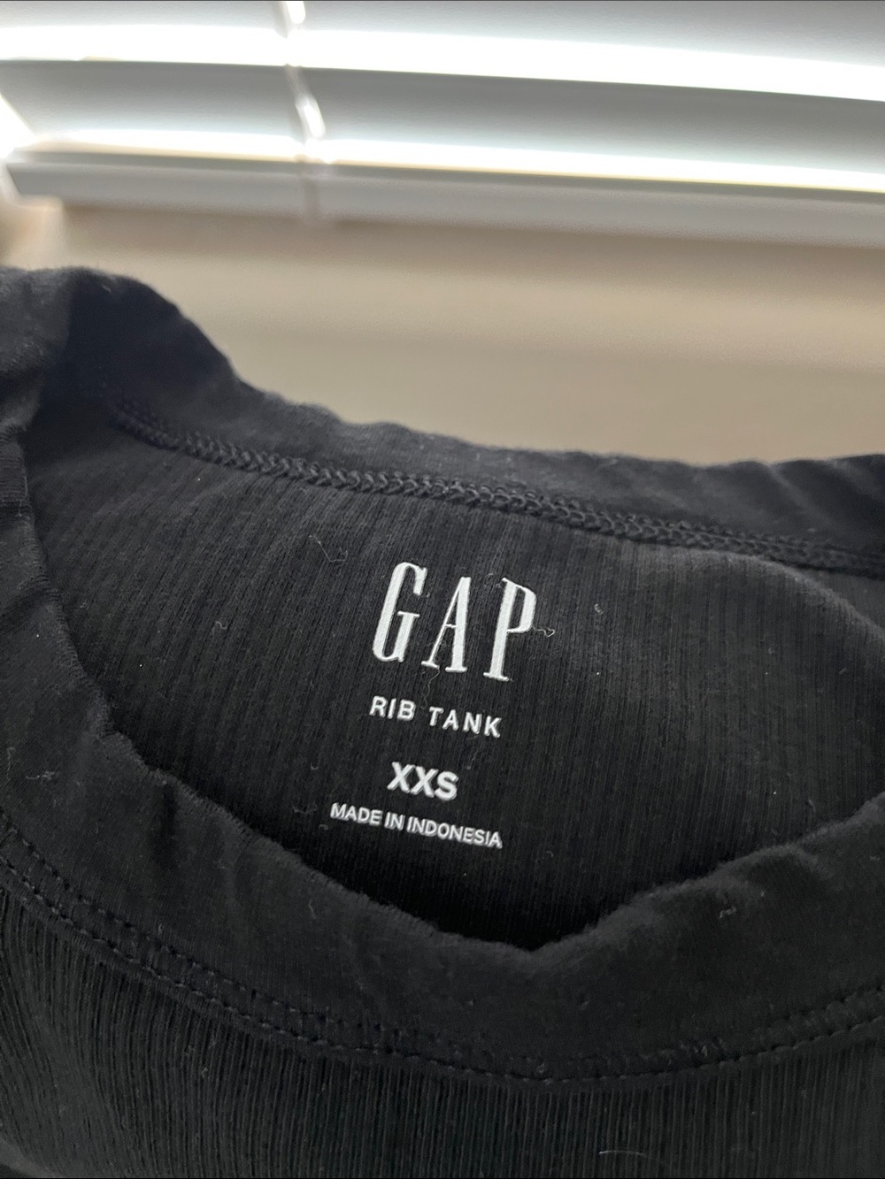 GAP Black Ribbed Tank Top